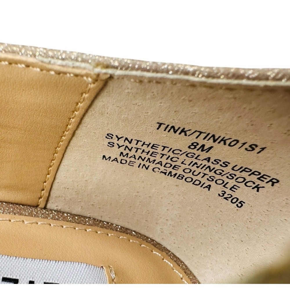 Women's Steve Madden Tink Color Gold Pointy Ballet Flat Size 8M NWB - Picture 12 of 13